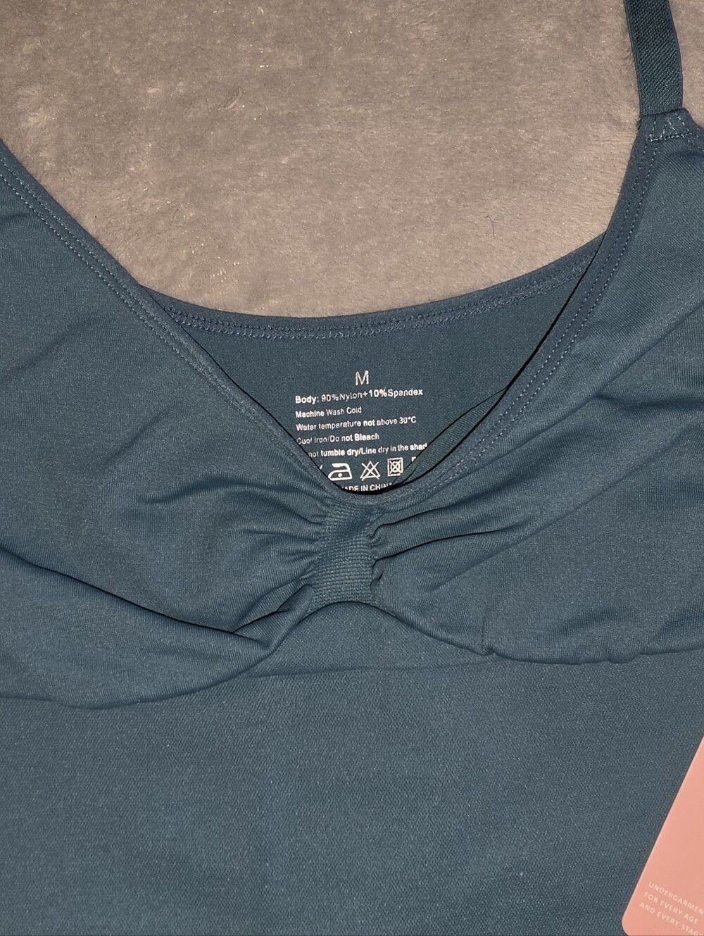 FeelinGirl Seamless Tummy Control Shaping Tank Cami Top - Blue, Size M